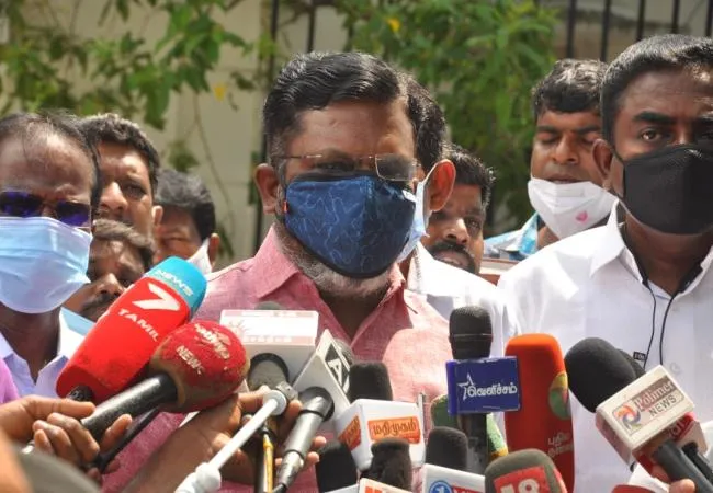 thirumavalavan mp tamilnadu dgp office 